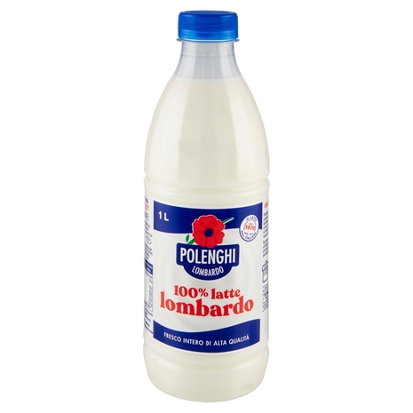Polenghi Lombardo 100% latte lombardo Fresco Intero di Alta Qualità 1 Litro